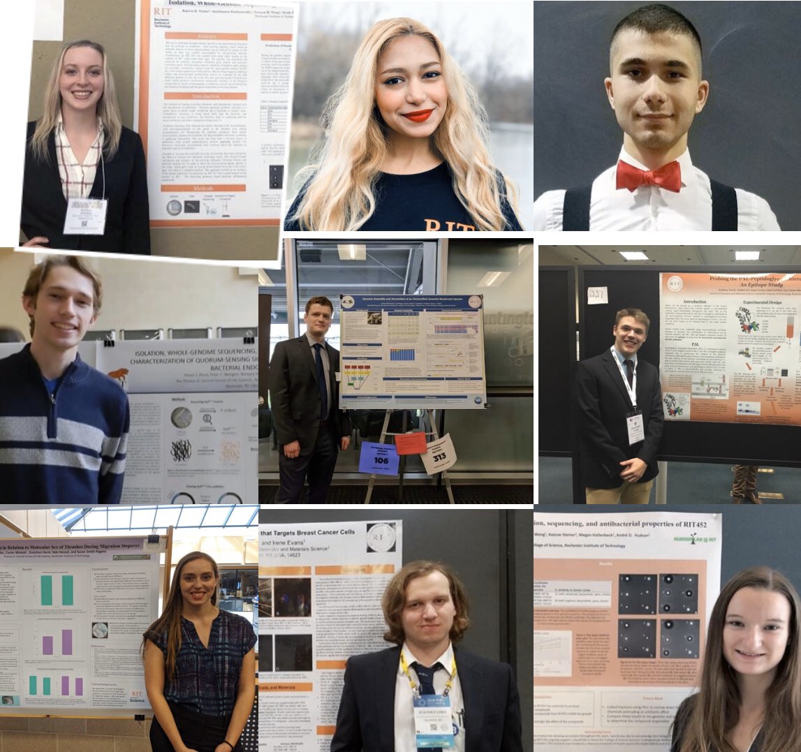 HudsonLabRIT's tweet photo. Congratulations to the 2020 recipients of the @RITGSOLS Research Scholar Award-Alaa Ahmed, Nicole Cavanaugh, Erica Delles, Josh Evans, Zein Haidar, Trevor Penix , Patrick Rynkiewicz, Kaylee Steiner and Zack Ward. #GoTOGrow #RITGrad2020 https://t.co/5hwp4BXcdA