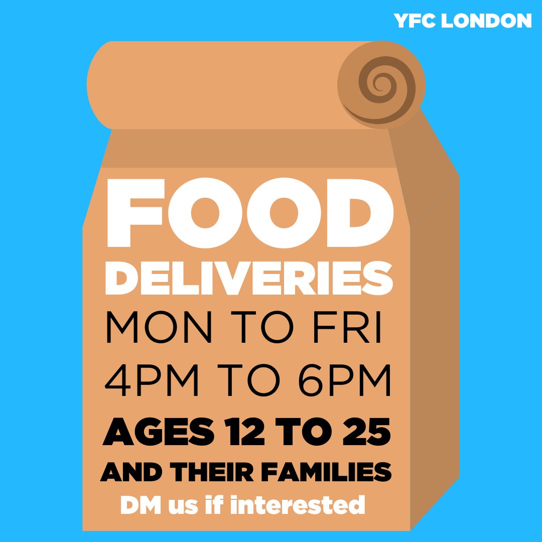 We have turned the YFC London building into a fully functioning food preparation and distribution centre. If you are between the ages of 12-25 and need meals for you and your family please DM us. Already we have been distributing meals to hundreds of our community members! 🙌
