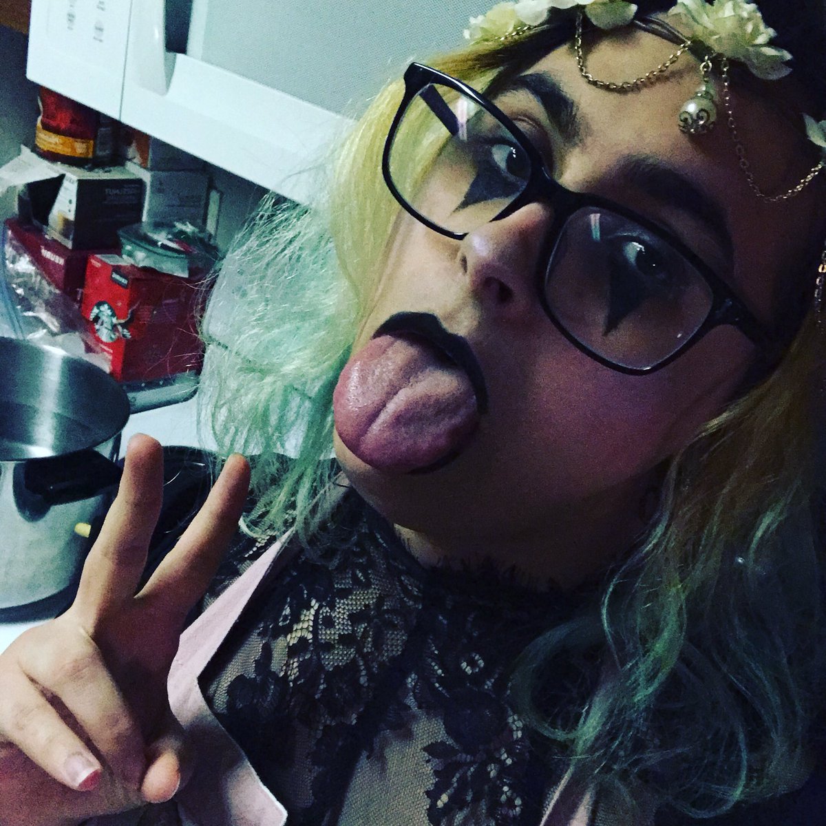 CallMeCaulfield's tweet photo. #ChefRobin strikes again! I’m making some homemade alfredo sauce. I’ve got my cute apron on and my tastebuds ready. #masterchef #transgirl #transgender #transwoman #trans #lgbt #lgbtq https://t.co/coXMu6j4ZZ
