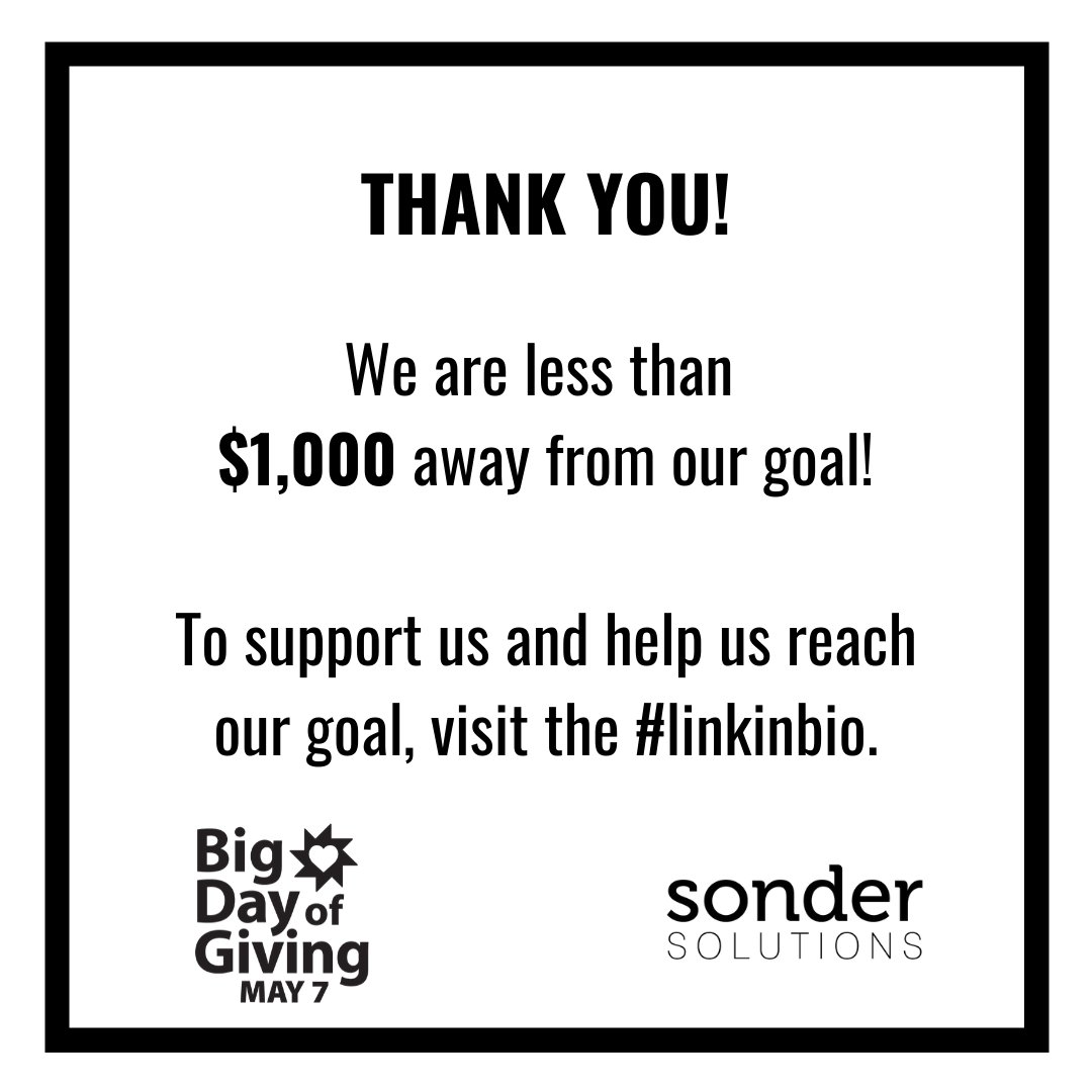 sonderSOLUTIONS's tweet photo. Thank you to everyone who has opened up their hearts to support us on Big Day of Giving!

We are less than $1000 away from our goal &amp; need your help!

Learn more about our Rancho Rises Up program &amp; donate at: https://t.co/sy5eqd1gEJ 

#BDOG2020 #RanchoInspires #collectivepower https://t.co/ZHLz91fC3N