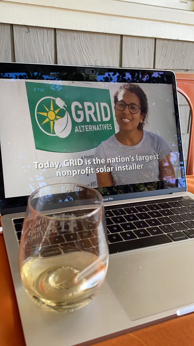 RosalindJxn's tweet photo. Excited to celebrate a just and powerful clean energy future w @GRID #Interconnection2020 happening right now right on my front porch ❤️ https://t.co/WM72jcMePA