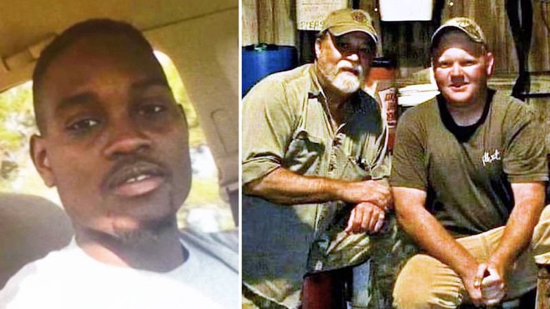 democracynow's tweet photo. BREAKING: Greg and Travis McMichael, the retired police officer and son who shot and killed Ahmaud Arbery, a 25-year-old Black jogger in Brunswick, Georgia, have been arrested and charged with murder. https://t.co/HKcc4G2qSX