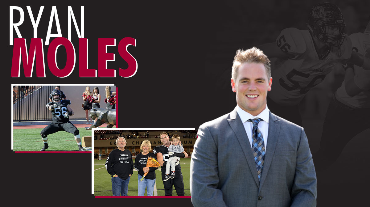 ChapmanSports's tweet photo. Congratulations to our Male Scholar-Athlete of the Year, Ryan Moles! #weCUryan👀 #ChapmanU #pawsupCU https://t.co/2sxhz05rww
