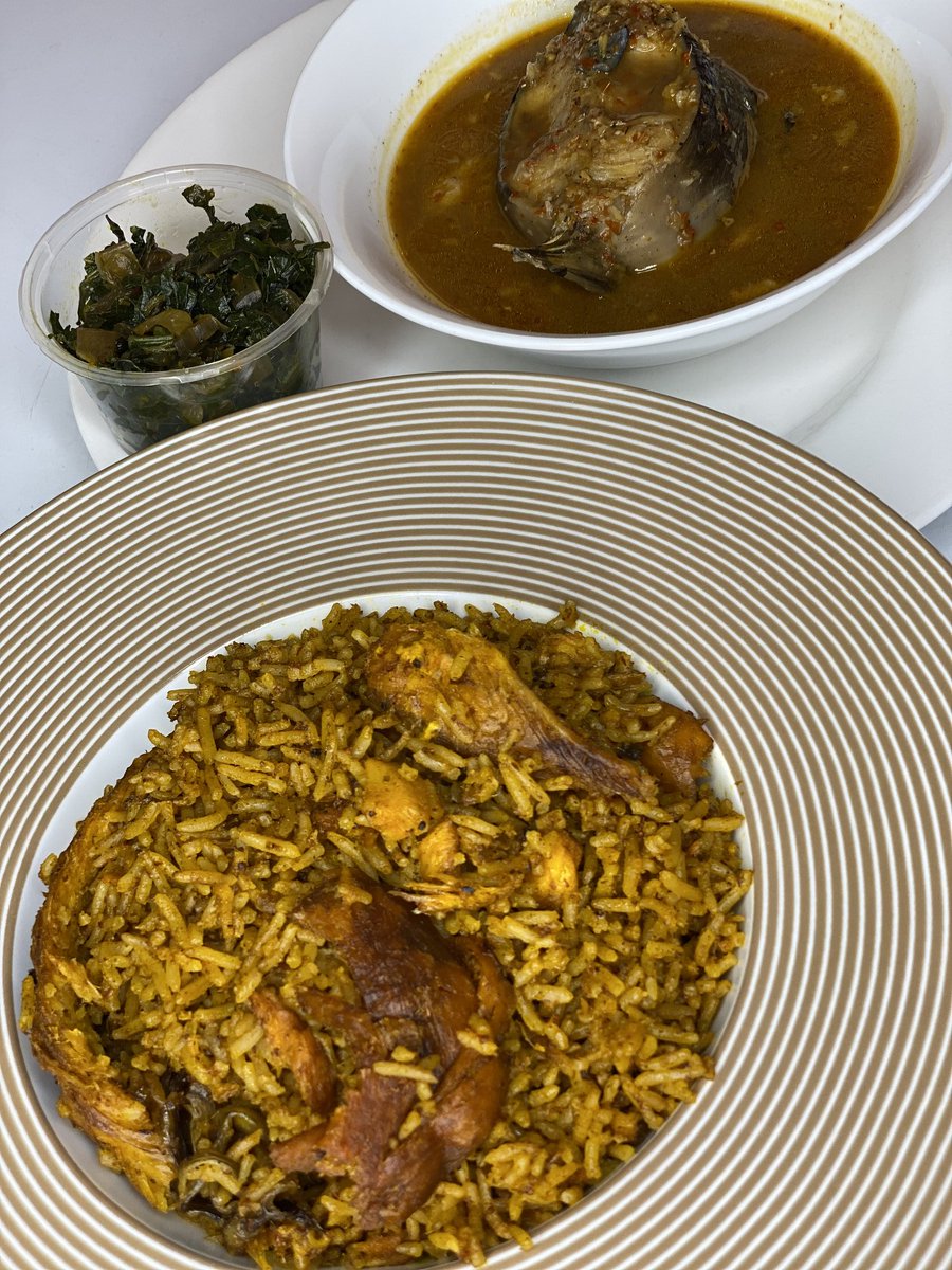 Day 13: Akara & pap, Catfish pepper soup, ukpeye rice (local jollof) with steamed fluted pumpkin leaf (ugwu )Drink: Watermelon drink