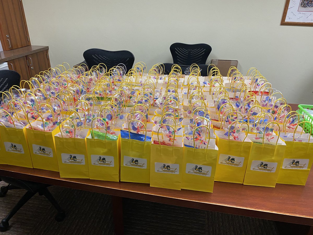 It was a just a quick knock and a small delivery, but it sure made them smile.  For those Charger Team members who have not yet received your treat bag of yummy goodies, we’re coming by tomorrow. 😀See you then! We love and appreciate our Charger Teachers and Staff!