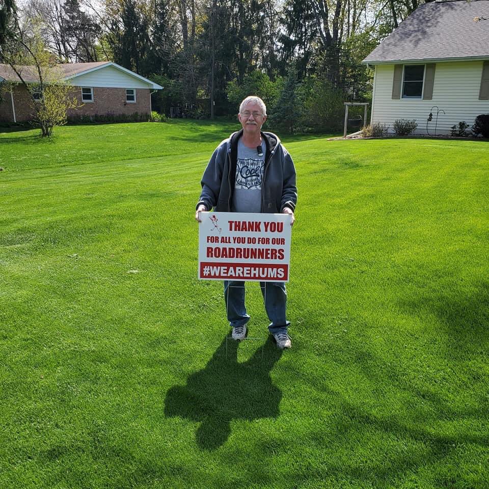 What a great day. I enjoyed delivering Teacher Appreciation signs and gifts for our staff.  #wearehums #mishawakaway