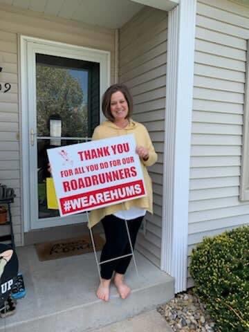 What a great day. I enjoyed delivering Teacher Appreciation signs and gifts for our staff.  #wearehums #mishawakaway