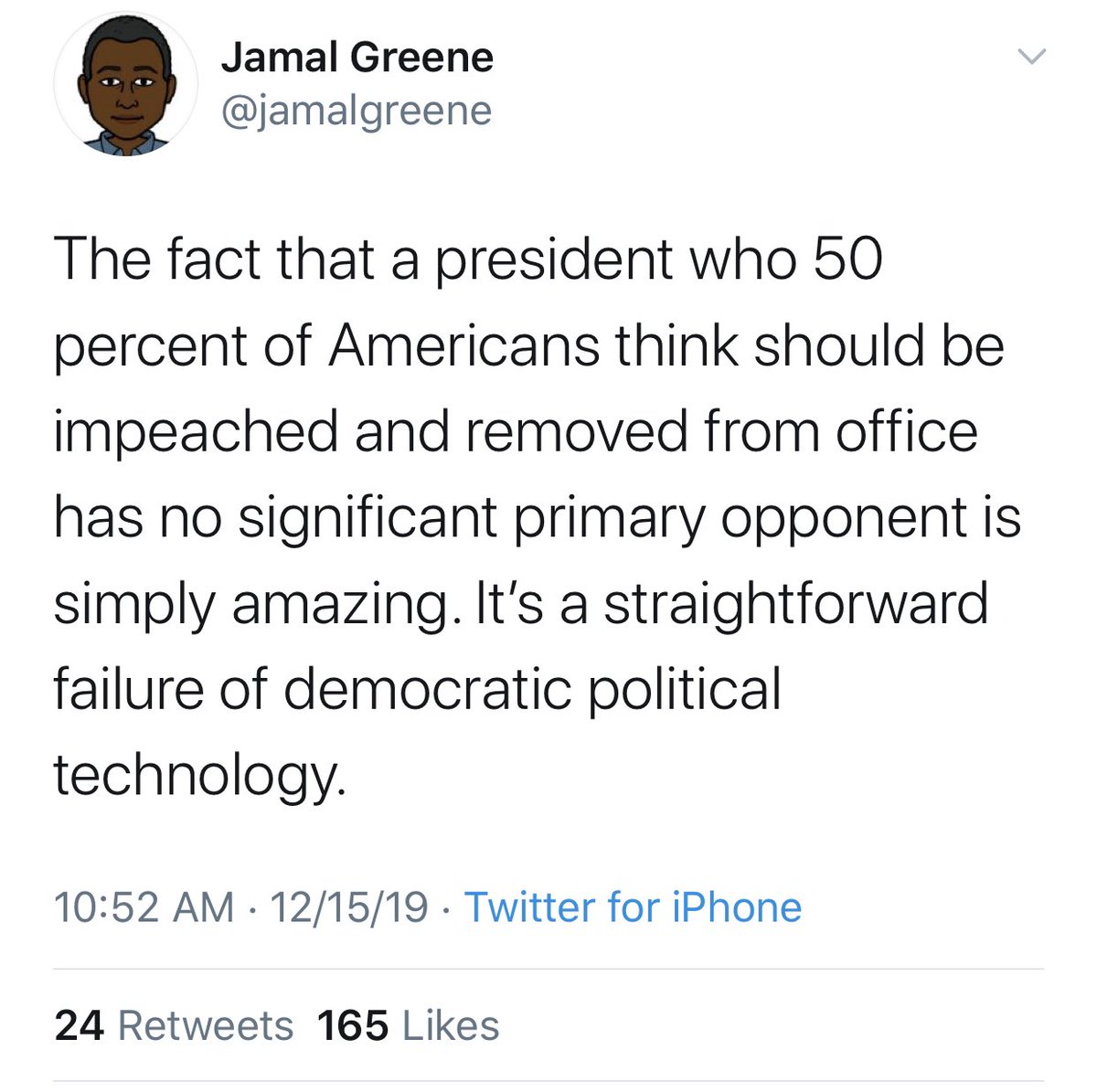 7. Honestly, this one shocked me: Jamal GreeneFacebook hand picked him to censor posts ahead of the election.His worldview:  Fantasizes about Trump getting shot Calls Trump’s election an unacceptable outcome & a failure of American politics Pressed for impeachment