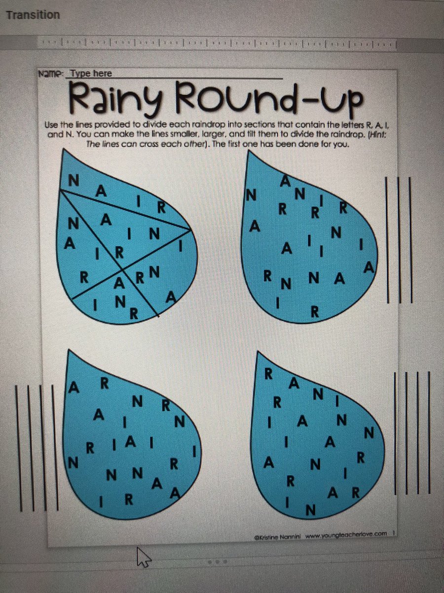 MsRegula5's tweet photo. Although the Morning Work brain teaser was a challenge, it was wonderful to see some students push through! Who knew you could find “rain” in so many ways! ☔️ https://t.co/fZnp6cRa3q