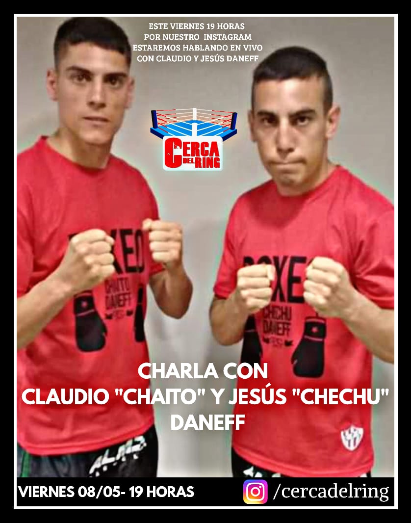 cercadelring's tweet photo. LOS HERMANOS DANEFF EN CERCA DEL RING
Este viernes a partir de las 19hs tendremos una charla imperdible con los hermanos Claudio y Jesús Daneff a través de nuestro Instagram Live!
#CercaDelRing #Daneff #ChaitoDaneff #ChechuDaneff #CDREnCasa https://t.co/dPJ4ivByrF