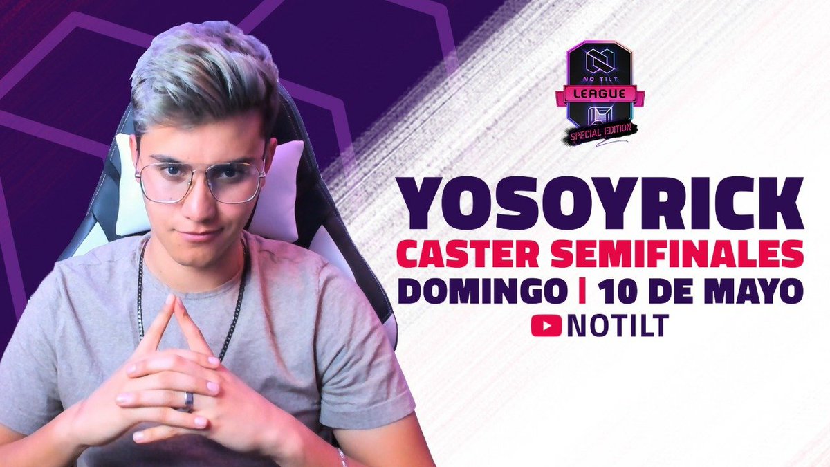NoTiltGG's tweet photo. 🇪🇸| ¡No queremos dejar de sorprenderlos! 

Anunciamos nuestro primer caster oficial para las Semifinales el día Domingo, 10 de Mayo.

Presentaremos en el escenario No Tilt a 🇲🇽 @YoSoyRickYT

📺| https://t.co/eL7Dhu7VHY

¿Cuánto apoyo para él? 🔥 

#NTLSE https://t.co/5zNFm0xrXo