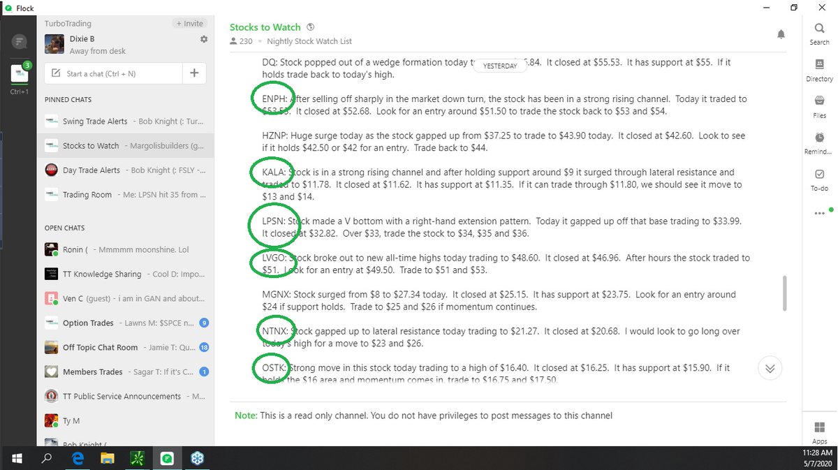 dixielee1969's tweet photo. last night's #turbotrading watchlist $ENPH $KALA $LPSN $LVGO $NTNX We have another great list for tomorrow! https://t.co/ylrtmsWCyO https://t.co/zByBYSQLi3