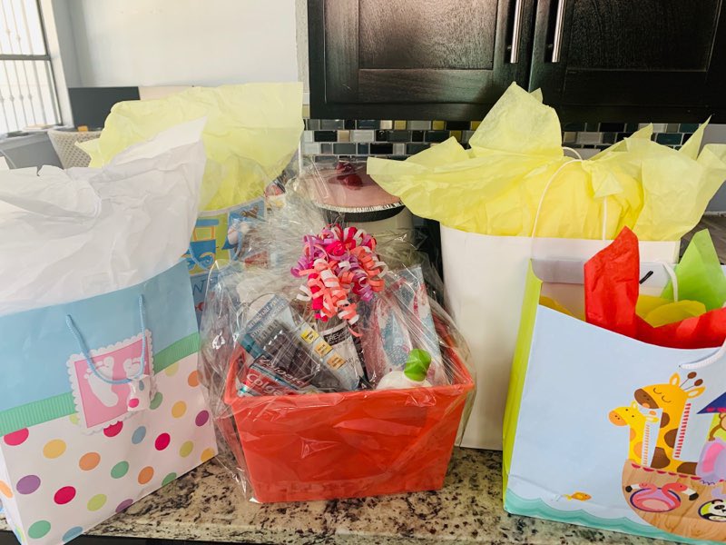 Maddie_DeLaO's tweet photo. Our beloved teacher Ms. Almeida @AlmeidaG16 was surprised today by her students and their parents with a #QuarentineBabyShower 💙🤍  Thank you for all the love and support little Lions! https://t.co/I8BoIJh6uh