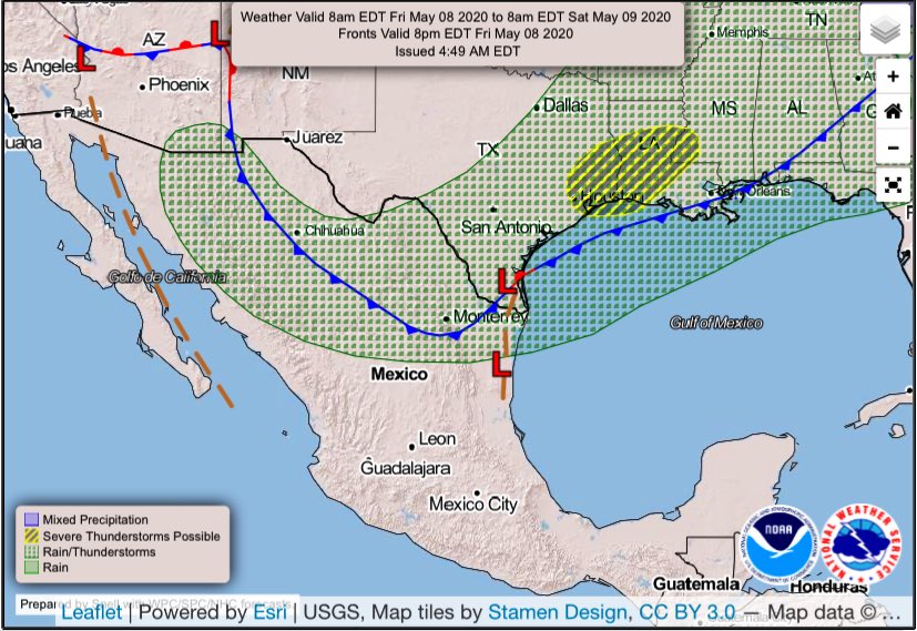 InfoMeteoro's tweet photo. ⚠️ADVERTENCIA por #FrenteFrío60

⛈Este viernes por la tarde-noche lluvias muy fuertes en el norte y noreste, extendiéndose el fin de semana a gran parte de Mexico, especialmente oriente y sureste.

🔵Descenso térmico y viento fuerte; “Norte” en el Golfo de México

Ver hilo👇🏼 https://t.co/rAAnO1JdEl