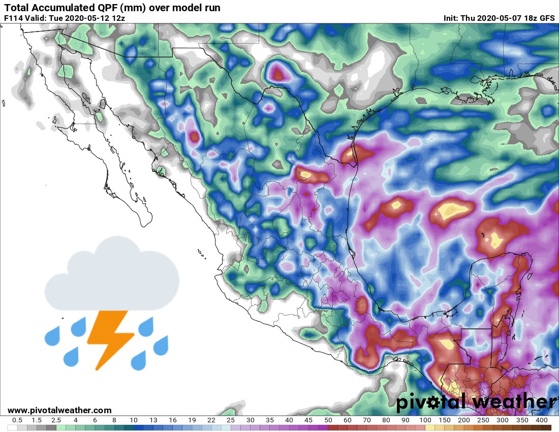 InfoMeteoro's tweet photo. ⚠️ADVERTENCIA por #FrenteFrío60

⛈Este viernes por la tarde-noche lluvias muy fuertes en el norte y noreste, extendiéndose el fin de semana a gran parte de Mexico, especialmente oriente y sureste.

🔵Descenso térmico y viento fuerte; “Norte” en el Golfo de México

Ver hilo👇🏼 https://t.co/rAAnO1JdEl