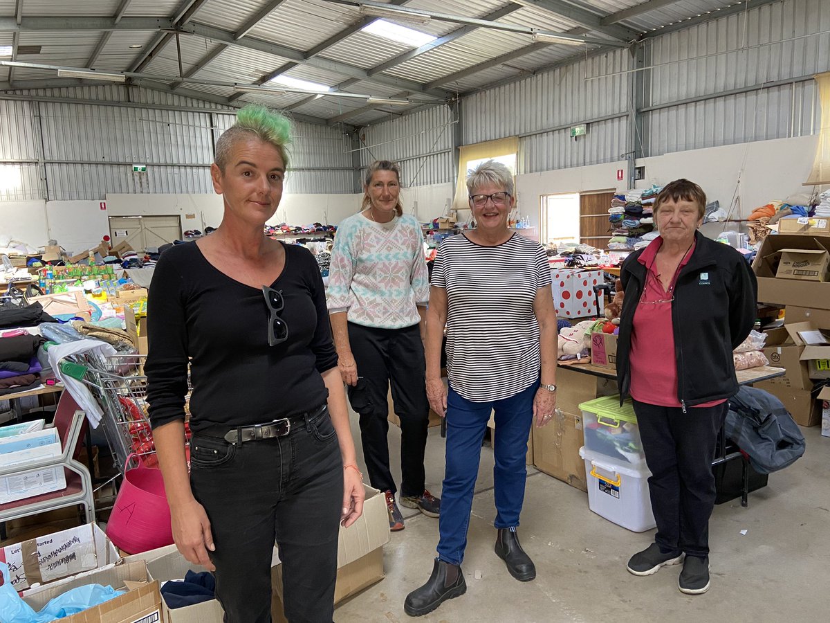 Great to catch up with Danielle and Chris again at the Cobargo Recovery Centre, who with their team have been here since early January supporting and caring for their community and each other. A wonderful and dedicated team. Thanks again ladies, nice to chat again.