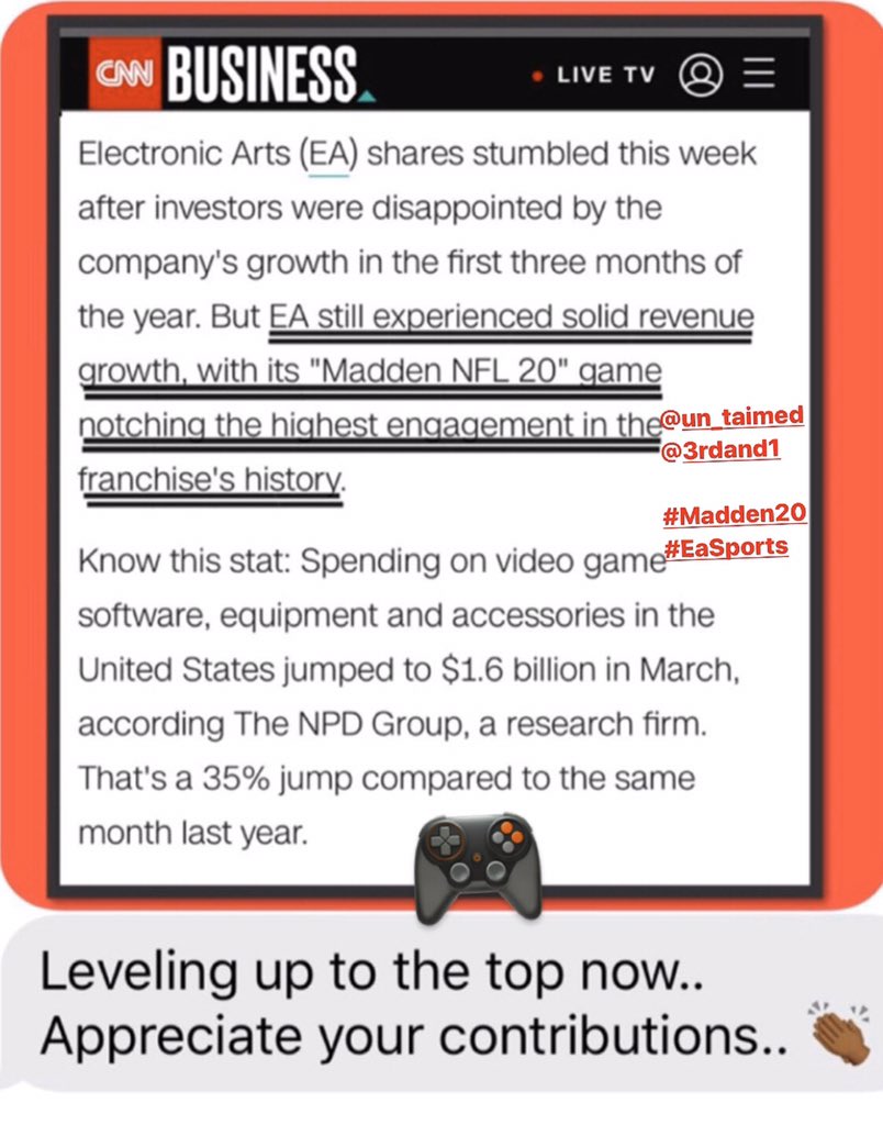 GoldFeet_Jr's tweet photo. We making the Game Great Again!
#3rdand1 #MaddenMan ๐ฎ https://t.co/MTm9IXpWrp