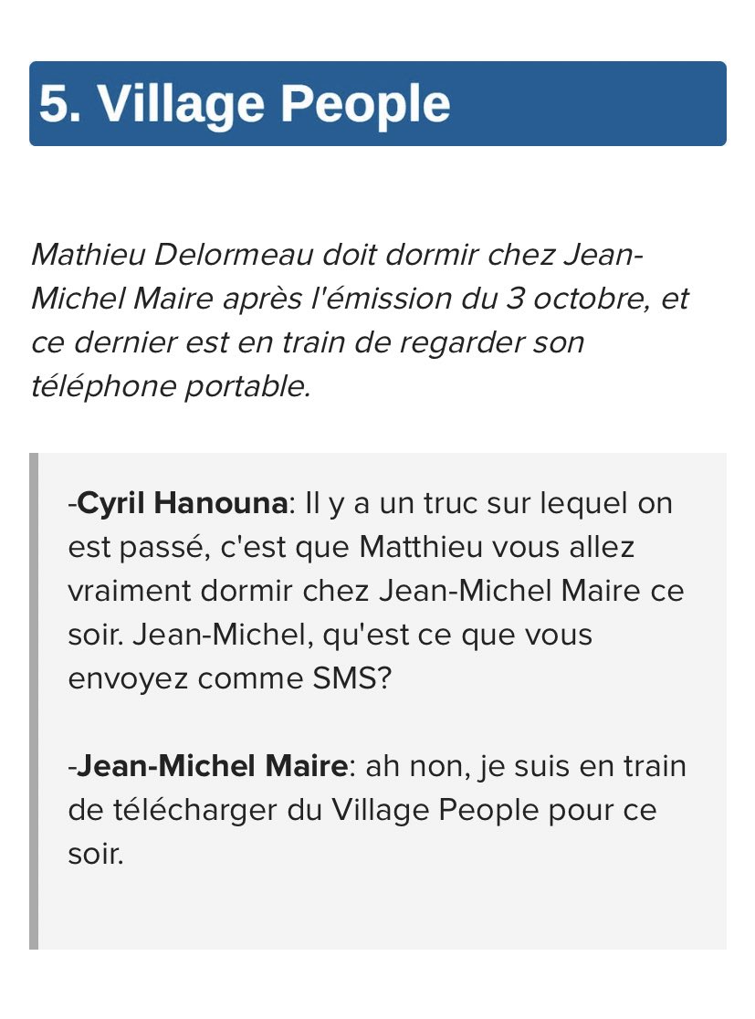 je joins ici un article du journal buzzfeed parlant de l’homophobie dont est victime quotidiennement matthieu delormeau au sein de l’émission avec quelques exemples ici   https://www.buzzfeed.com/fr/davidperrotin/tpmp-chronique-quotidienne-de-lhomophobie-ordinaire