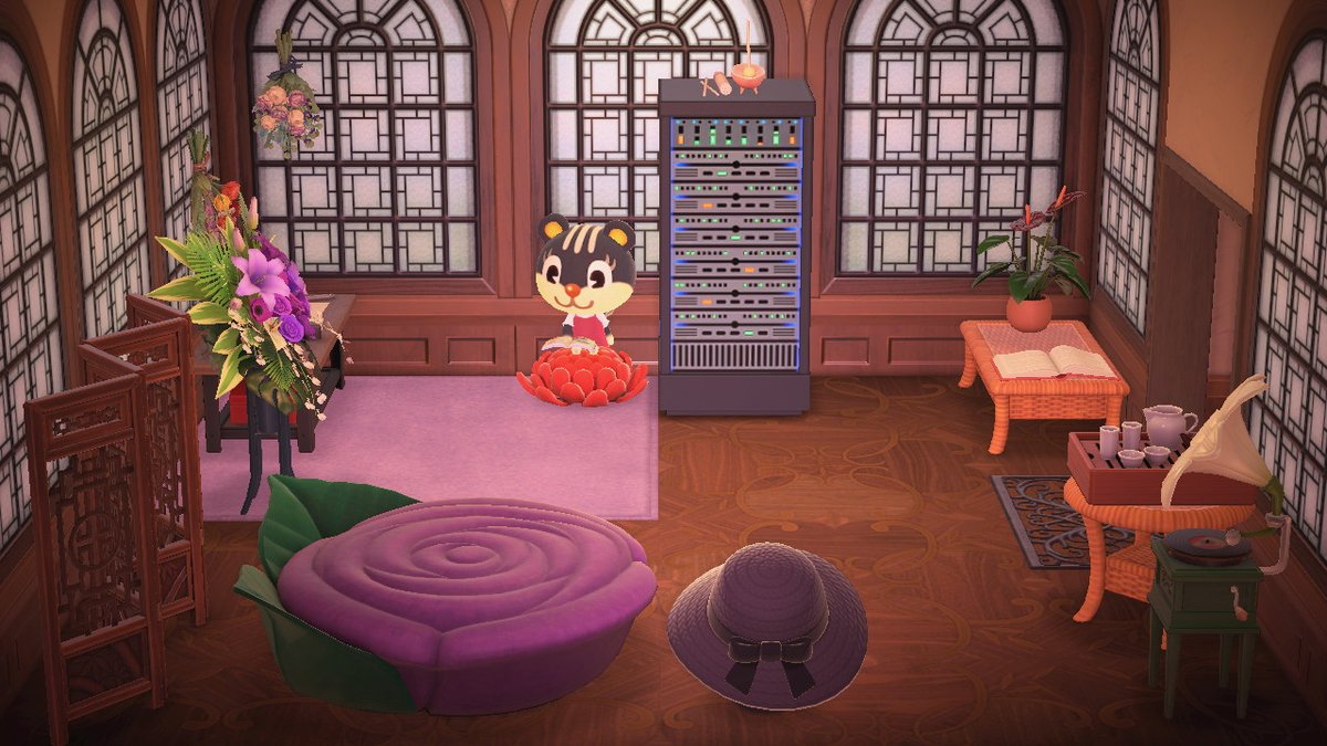 shenyard's tweet photo. meant to give her a rattan vanity but shes making the server work so sure whatever #AnimalCrossing #ACNH #NintendoSwitch https://t.co/KCjLUc9rMJ