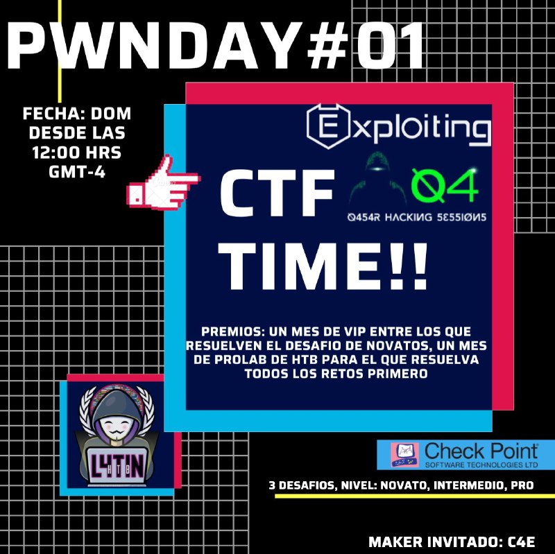 r4t4v4r1's tweet photo. Quedan todos invitados!
No digan que no les avise!
[SAVE_THE_DATE]
El desafío sera el día Domingo a las 12:00 HRS PM GMT+4
#l4tinhtb #40tna #PWNDAY https://t.co/f6cLuTmvOg