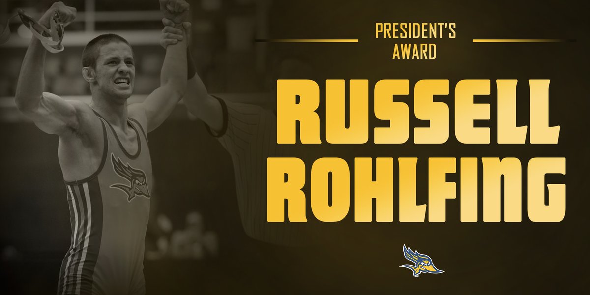 CSUBAthletics's tweet photo. Male President's Award | Russell Rohlfing
Rohlfing was dominant in 2019-20, posting a 23-7 record, capturing the Pac-12 title at 149 lbs & qualifying for his fourth-straight NCAA Tournament! Rohlfing is also a top student, majoring in Engineering...
#MakeYourMark | #Rowdys2020 https://t.co/rD0OmKDbiI