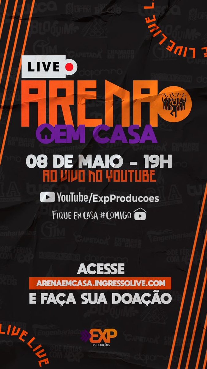 odontounitri's tweet photo. É amanhã a LIVE ARENA EM CASA! Quem ta confirmadx?! #arenaemcasa #emcasacomaexp https://t.co/N0V9TQewp9