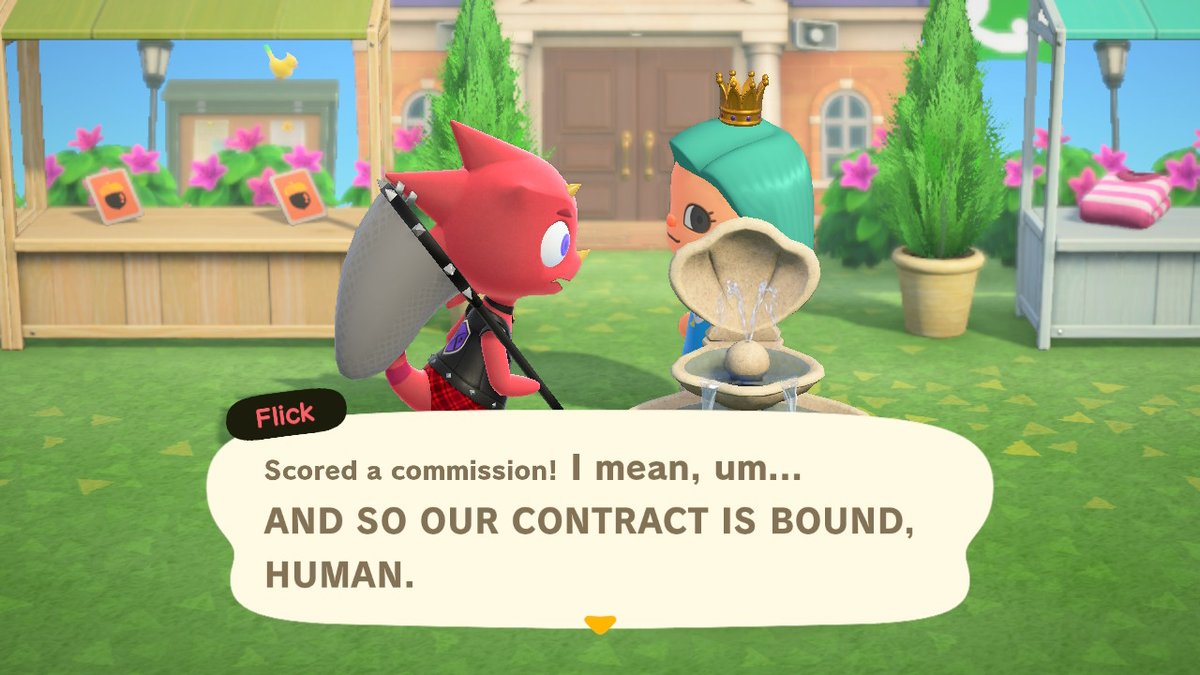shenyard's tweet photo. feel like all freelancers should shout this when signing contracts #AnimalCrossing #ACNH #NintendoSwitch https://t.co/eMY9THygpc