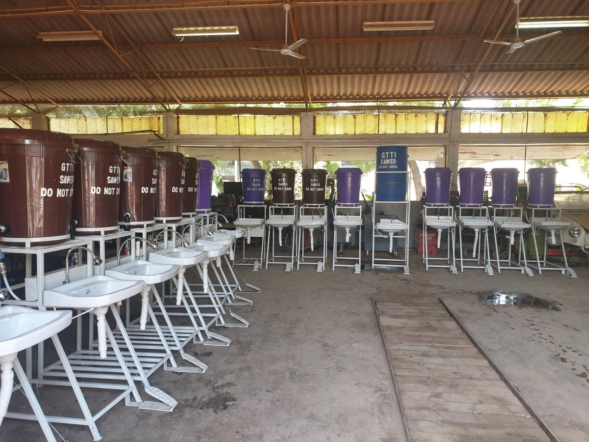The Centre for Science, Technology and Engineering for Entrepreneurship (STEE) joins in the production of essential equipment in managing the spread of the COVID-19 virus in Gambia. Meet "Sawer", a touch-free mechanical hand washing equipment. #ACE4Impact #AppliedResearch
