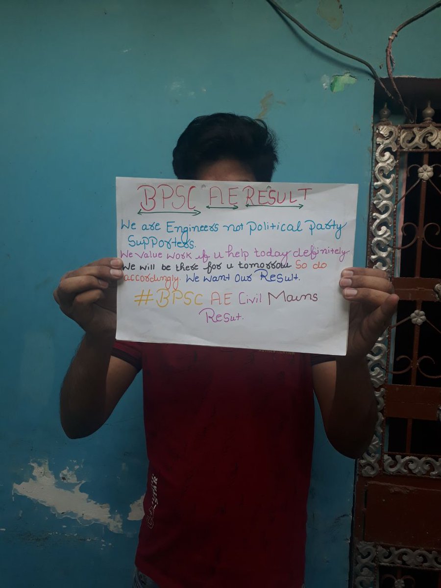 SauravK22430531's tweet photo. Please declare result #BPSC_AE_02_2017 @News18Bihar @NitishKumar @Live_Cities @shishir49219462 @yadavtejashwi @PrashantKishor @ZeeBiharNews @SushilModi @pappuyadavjapl https://t.co/9qRvmqyb6Y