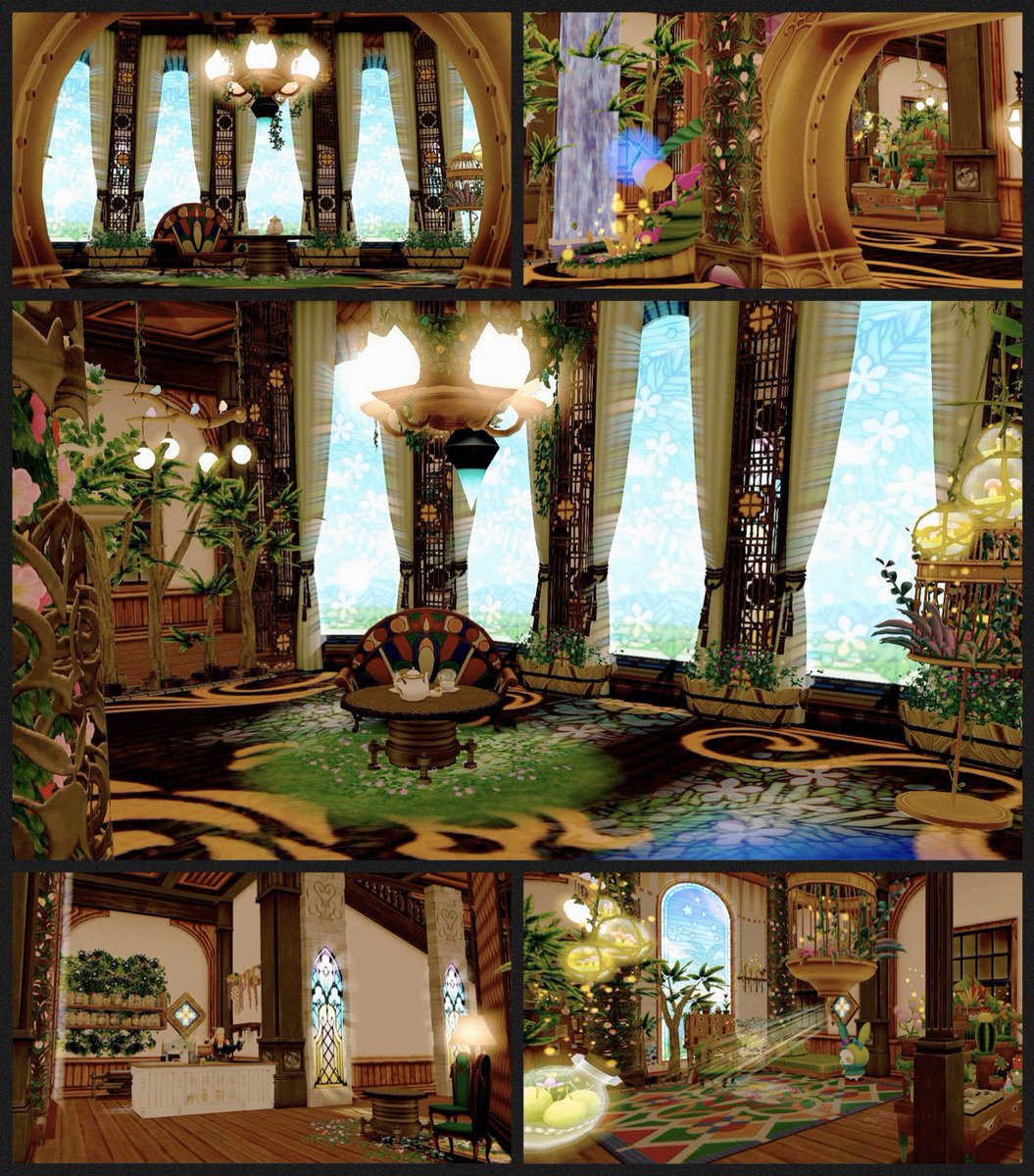 𝙼𝚊𝚑𝚒𝚛𝚞 𝙽𝚒𝚗𝚎 マイタウン1番地と2番地を建て替えました 見学自由ですのでよろしければ 2900 7623 レスタニア 1番地 レーゼ会館 Mうるわしの館 こちらは本宅 1階は室内噴水のある憩いの広間 Amp キッチンも備えた自宅兼工房 2階