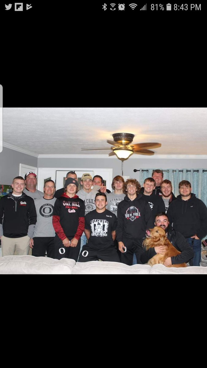 OakHillFootball's tweet photo. Congratulations to the Oak Hill class of 2020.
Thank you to our departing football seniors for making my first year as a head coach a huge success.@KeatonPotter,@noahdonley04, @04isaac05 , @Jordan_Morgan35, @diltzy_15, Austin Cambell, Alec Morgan, Zach Detty
#winthemoment https://t.co/fPXswDZlT4