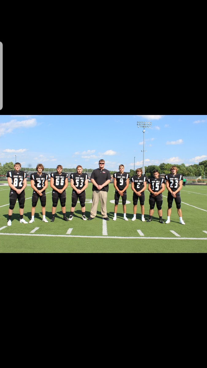 OakHillFootball's tweet photo. Congratulations to the Oak Hill class of 2020.
Thank you to our departing football seniors for making my first year as a head coach a huge success.@KeatonPotter,@noahdonley04, @04isaac05 , @Jordan_Morgan35, @diltzy_15, Austin Cambell, Alec Morgan, Zach Detty
#winthemoment https://t.co/fPXswDZlT4