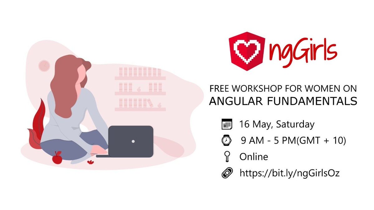 SiddAjmera's tweet photo. Are you a 👩‍💻 keen on learning #Angular?

We're hosting 🇦🇺 's very 1st free online @AngularGirls Workshop.

Get the best hands-on experience while learning Angular Fundamentals. Apply now😃

🔗 https://t.co/h2tPuK0Eik

#JavaScript #WomenWhoCode #100DaysOfCode #ngGirls #MusesCodeJS https://t.co/PqCiBO1ov6