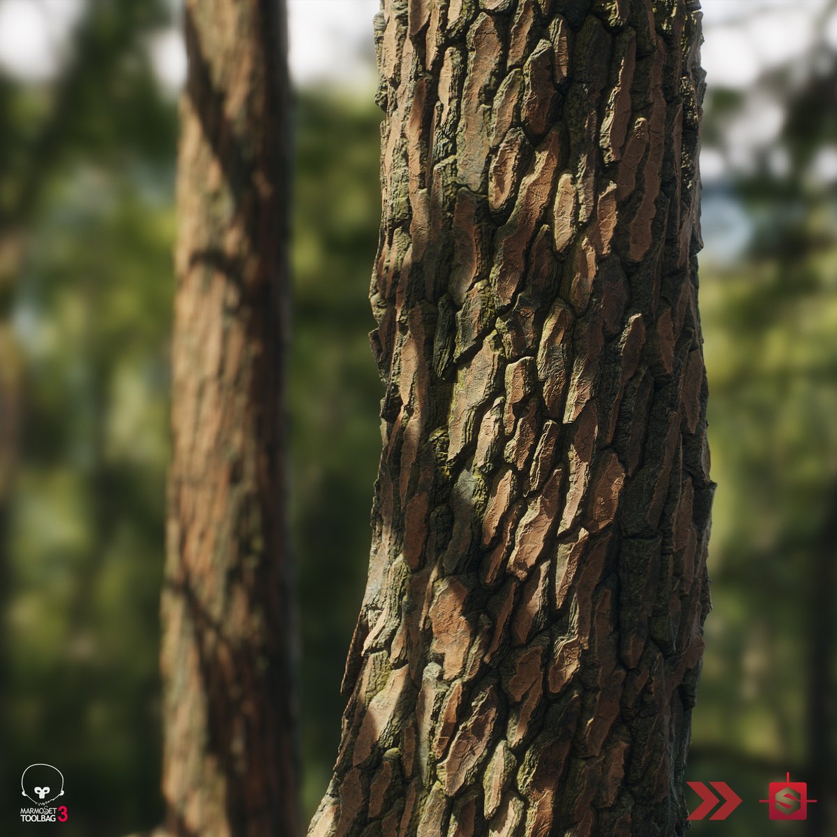 bigred3d's tweet photo. The "Creating Chunky Bark" @Substance3D
 video tutorial is out on the "Art of Josh Lynch" 
@gumroad page @ https://t.co/cmQrolnfMw!!

Hope you enjoy it! :-)

#gameart #gamedev #madewithsubstance #ArtStationHQ https://t.co/Mf3oOECzlw