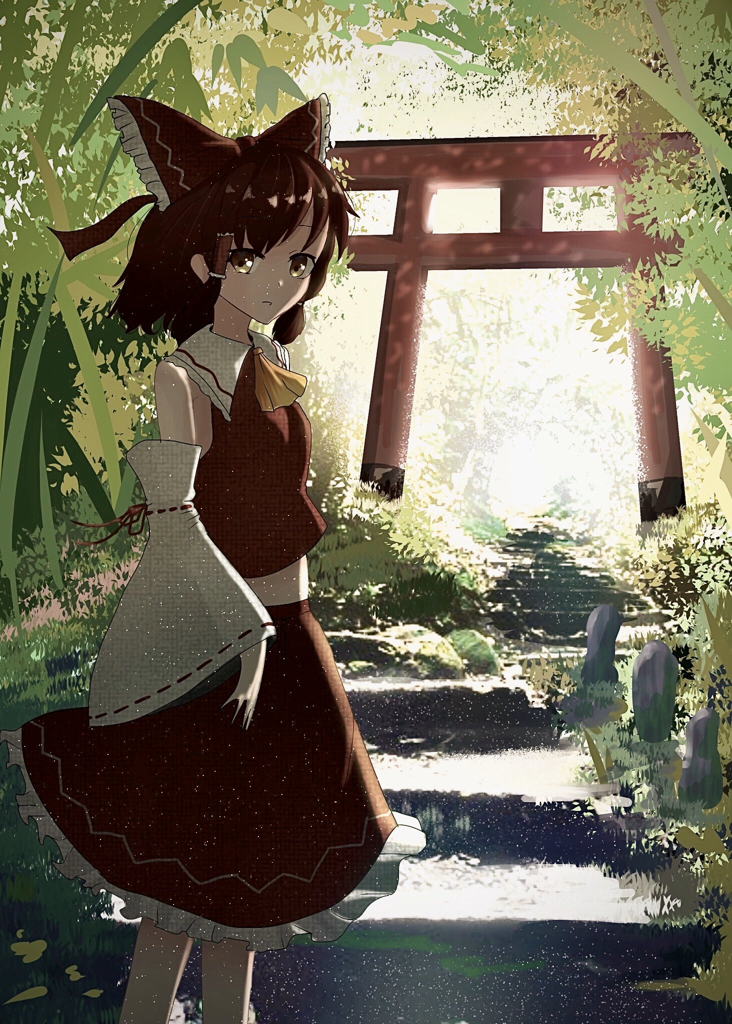 Rinmaru Auf Twitter 初めて霊夢描いて見ました 東方 博麗霊夢 博麗神社 イラスト T Co 0mcng5zasz Twitter