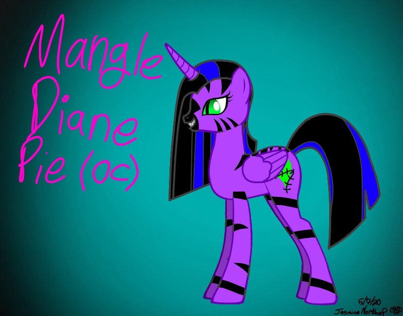 Pinkamena_29's tweet photo. New look for my oc, Mangle Diane Pie. What do you guys think? https://t.co/XEHSxWdlZE