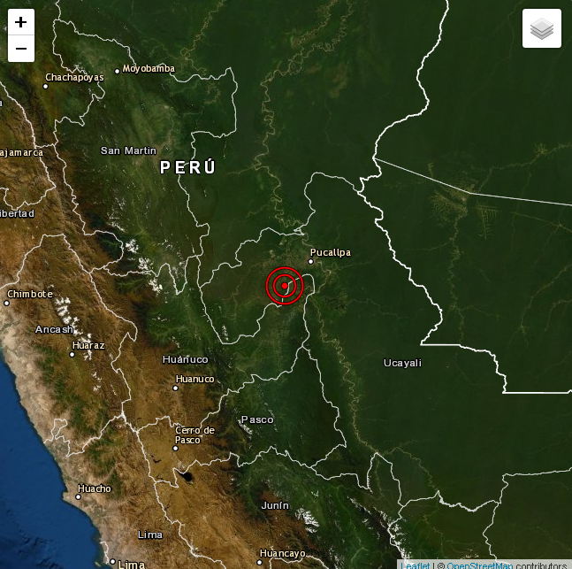 Asismet_IF's tweet photo. Leve temblor en Pucallpa
Preliminar: un sismo de magnitud 5.2 ocurrió el 7 de mayo, a las 21:49 hora local, con epicentro localizado en la provincia de Coronel Portillo, a 53 km al SO de Pucallpa. Profundidad: 146 km. Data: IGP
Lo sintió? Repórtelo:
https://t.co/nRKSrJZHgg https://t.co/J0AXMXvRWx