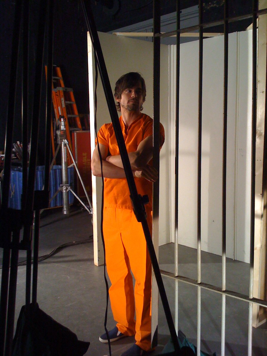 Today's reunion inspired me to dig up some pics from the first day of filming #WhiteCollar pilot - November 20, 2008: Pre-production draft with my cryptic notes, <a href="/MattBomer/">Matt Bomer</a> shaving his beard for Neal's escape...