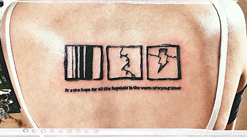 JoeTakesMyHeart's tweet photo. the @jonasbrothers forever memorialized on my skin. 🖤

thank you for saving me so many times.

“It’s the hope for all the hopeless in the worst of trying times” ✨ https://t.co/FTtv3abuFf