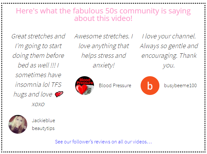 SchelleaF's tweet image. Thank you... ❤️🌸🙏
Nothing Makes Us Happier Than Hearing How Happy We Make You...
#fabulous50s #stretchroutine #WithMe
fabulous50s.co/testimonials/#…