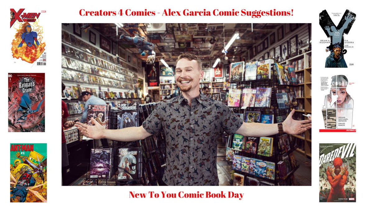 CoyJandreau's tweet photo. My auction for #Creators4Comics was to do a curated #ComicBook list after Skype interview/chatting w/the winner just as I do on #ComicBookShopping. After @alexgarciala &amp; I chatted I realized I had to make a video, as I had SO much to recommend to him!

👉https://t.co/UbbXRWyclr👈 https://t.co/3qgpFCPEZc