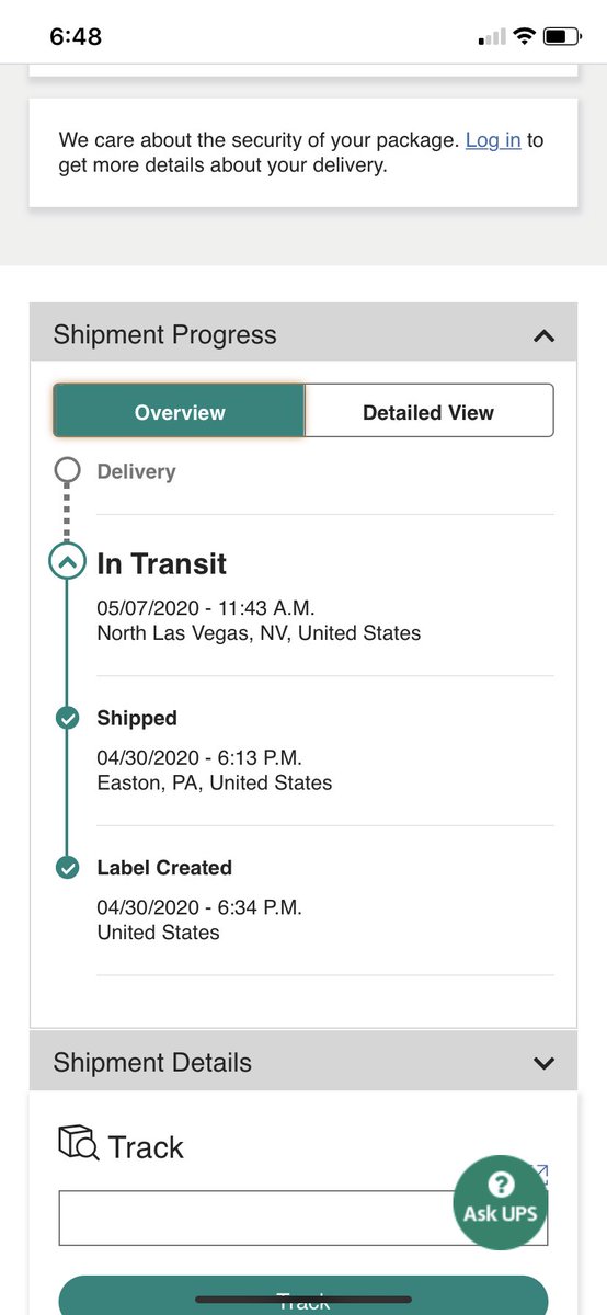 djdblh's tweet photo. @UPS Can’t blame poor service on #COVID19 three days late with 1 shipment... and you see the ups truck https://t.co/JJK2p9QTzn