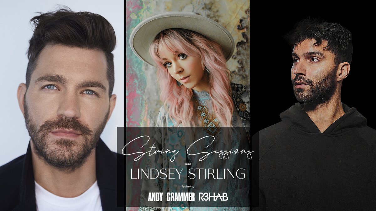 LindseyStirling's tweet image. My brand new series #StringSessions premieres on my YouTube tmrw! I'll be interviewing guests &amp;amp; making a string arrangement to one of their songs that we'll perform "together" &amp;amp; my first guests are (drum roll please).... @AndyGrammer &amp;amp; @R3HAB! Look out for the premiere time tmrw!