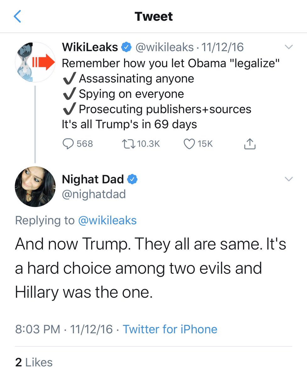 9. Another person Facebook picked to decide what you can post ahead of the election - Nighat Dad. Calls Trump “evil” Wants to  #BanTrump and “build a wall around” him.  Says it’s “sad to see what kind of country” America has become. Endorsed BernieNo bias there!