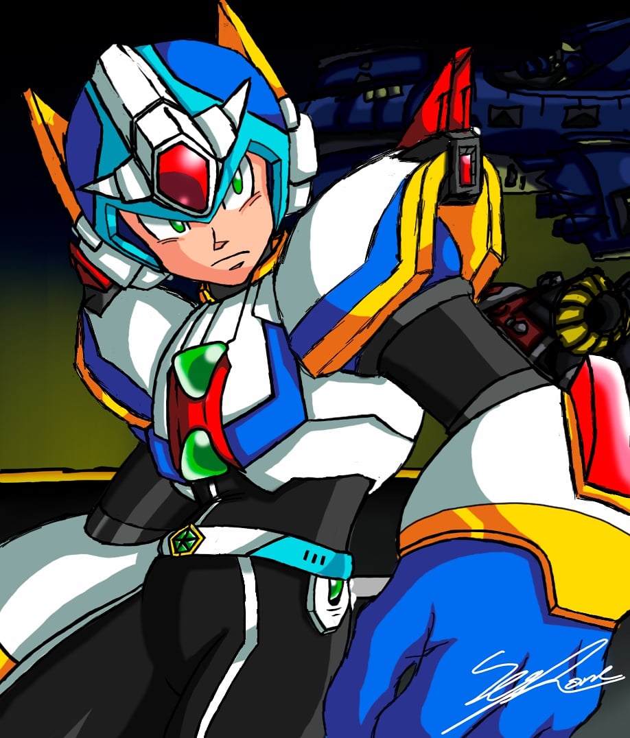 sesrea64's tweet photo. This time it was #MegaManX with #FourthArmor. Well ... I tried to make a background for my drawing, I have a long way to go because I did not like the result,
but it is better than nothing xD. The stage is inspired by stage 2 of #StormOwl.
#drawing #digitalart #fanart https://t.co/aoRJn3iwHv