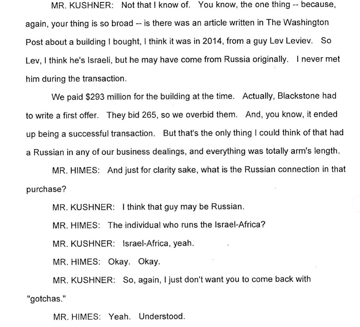 KUSH: Take for example Putin's friend the king of diamonds who's involved in corruption in every part of the solar system - maybe we have a thing with him, or private equity - who can tell these guys apart! HIMES: So that guy is Russian.KUSH: You say that like it's bad.