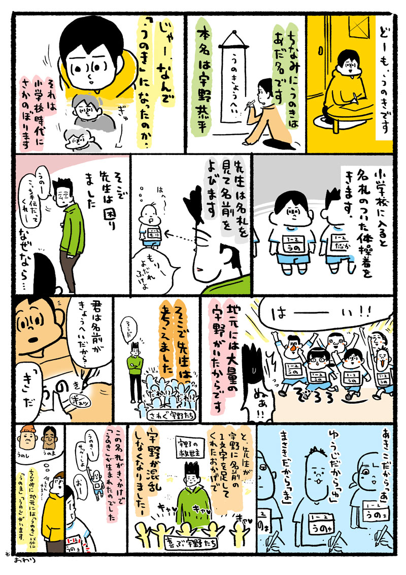 #うのき という名前の由来 