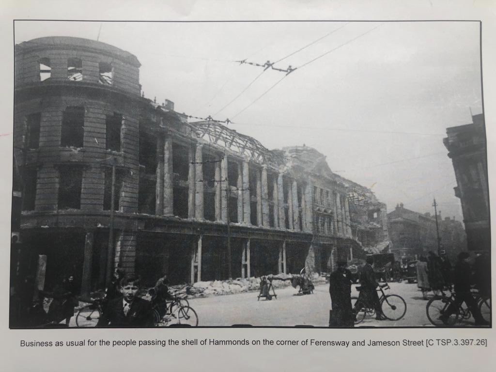 HoHFoodHall's tweet photo. Remembering 75 years on. Here’s a stark reminder of the past - the 2nd most bombed city in the UK and we still came up fighting 🇬🇧 . We love you Hull! #VEDay75 #VEDay #Remember https://t.co/XfFcACKW5H