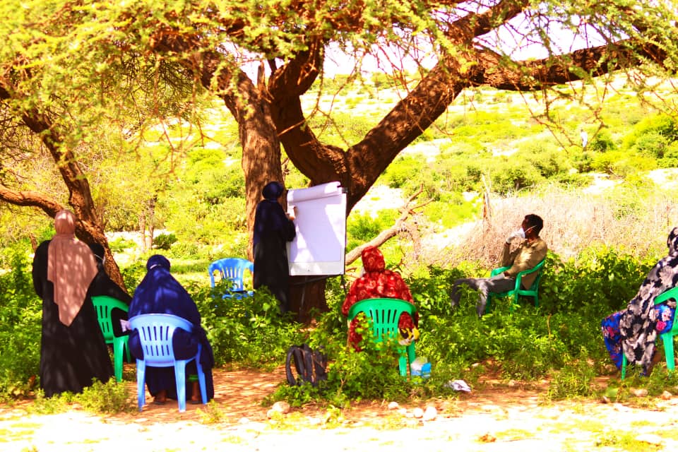 YOVENCONGO's tweet photo. YOVENCO Child Protection Team started conducting a training #Covid_19 Preventive Measures and the proper use Personal Protective Equipment (PPE) to the Child Welfare Committees (CWCs) of our target communities and IDPs. 

#YOVENCO2020 #Somaliland #COVID19 https://t.co/N9ZCHJ9mp6
