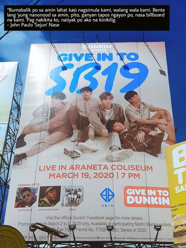 Ok. Not this Edsa Billboard, but it was worth including. This was for their upcoming concert in Araneta Coleseum w/c, as of writing, was deferred until the Covid19 outbreak is over/ until further notice.